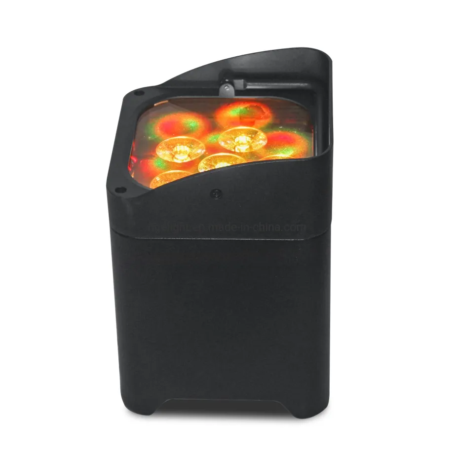LED PAR Can Light Wireless Battery Powered LED Uplights 6X18W Rgbawv 6-in-1 LED PAR Light