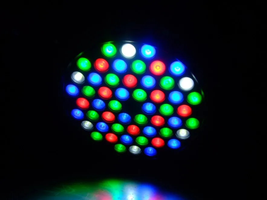 LED PAR64 54X1w RGBW Plastic Wash Color PAR Can Light