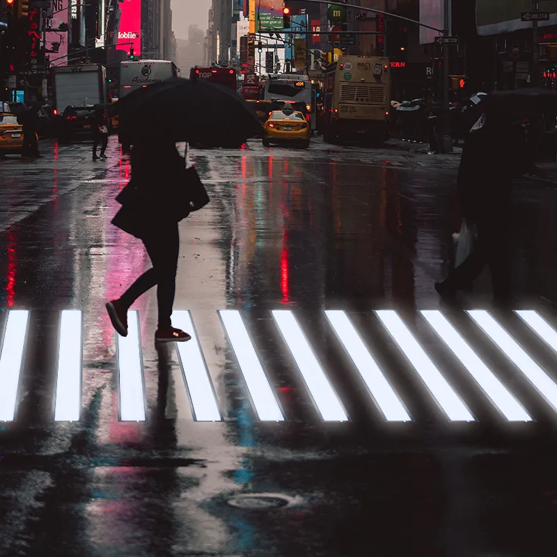LED Pedestrian Crossing IP67 Smart RGY Zebra Crossing Buried Light Intelligent Pedestrian Crossing Sign