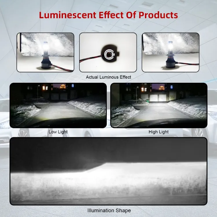 Luces LED S6 Plus Instant on Car LED Bombillo Focos LED H4/H13/H7/9004/9007 Hi/Lo Altas Bajas Kit Lampada Farol 4 Lados X7 Csp CREE LED PARA Carro LED Headlight