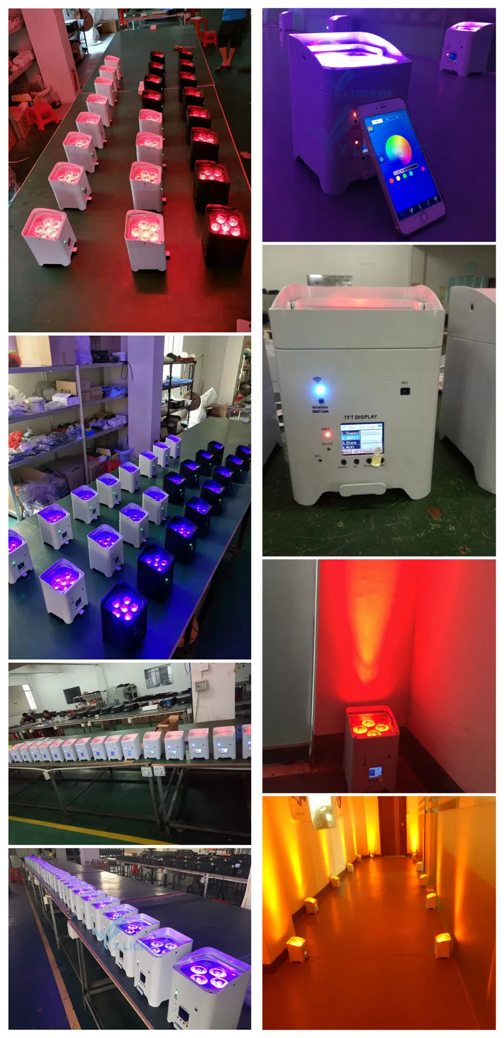 Manufacturer Battery Powered Wireless DMX LED PAR Lights