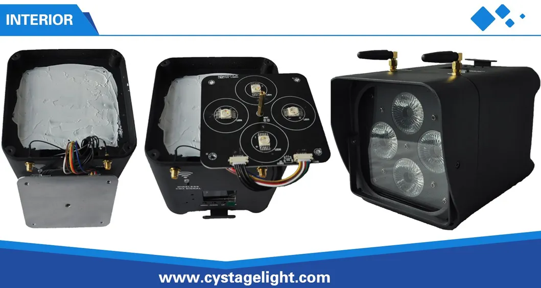 Mobile Control 4X15W 6in1 Battery-Operated Wireless Mini LED PAR Light