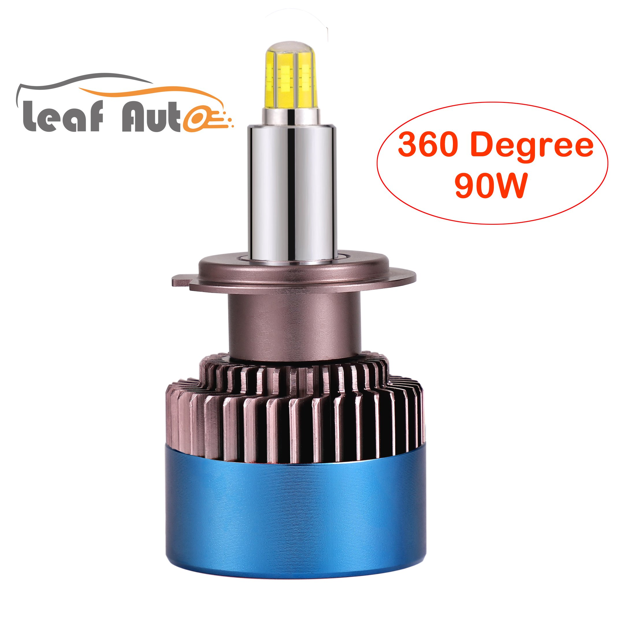 New Six-Sided Fix Luminous H1 H7 H8 H9 H11 9005 9006 9012 LED Headlight Kit 360 Degree