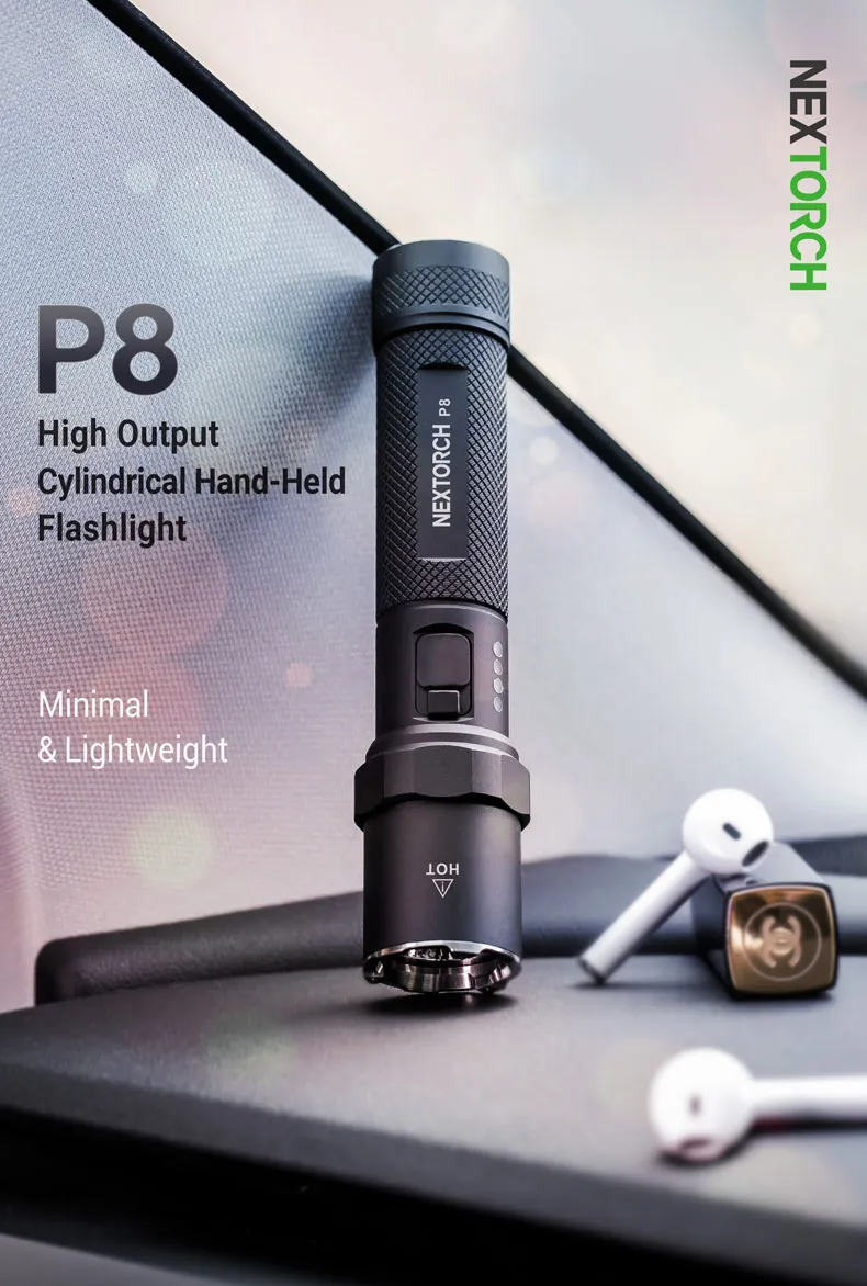 Nextorch 1400 Lumen P8 Self Protection High Power Compact Outdoor Flashlight