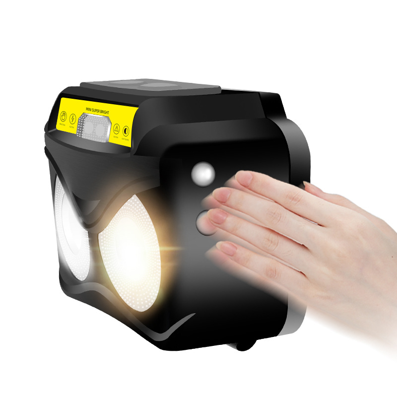 Sensor Lamp USB Chargeable COB Xpg Torch Built-in Battery Headlamp
