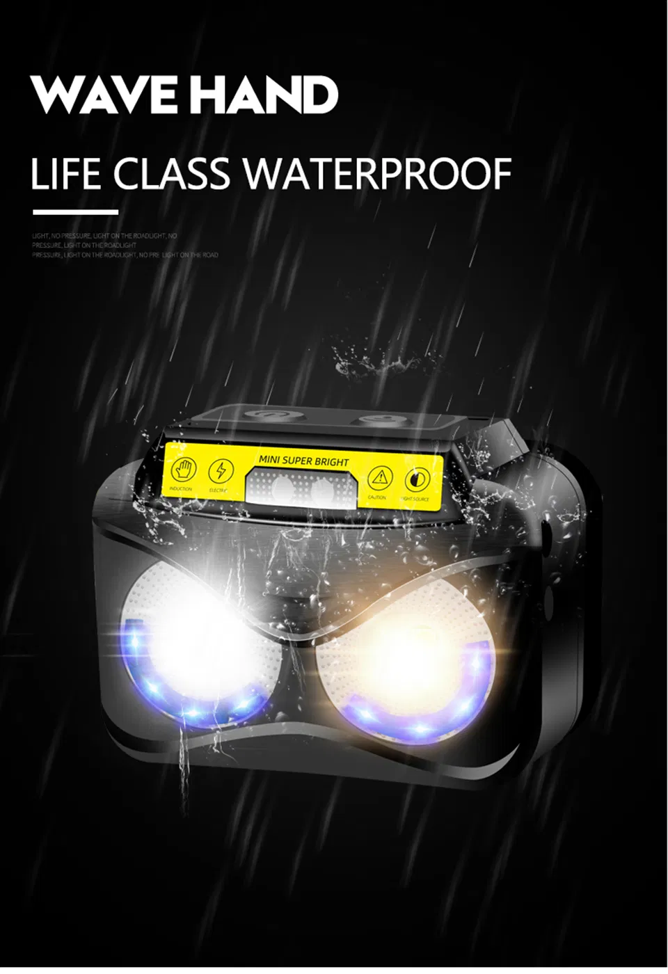 Sensor Lamp USB Chargeable COB Xpg Torch Built-in Battery Headlamp