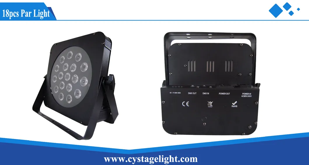 Slim LED PAR RGB 18PCS*3W DJ/Disco LED Stage Light
