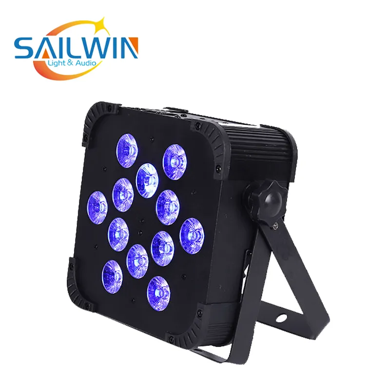 UK Warehouse 12*15W 5in1 Rgbaw Wireless LED Stage Flat PAR Light