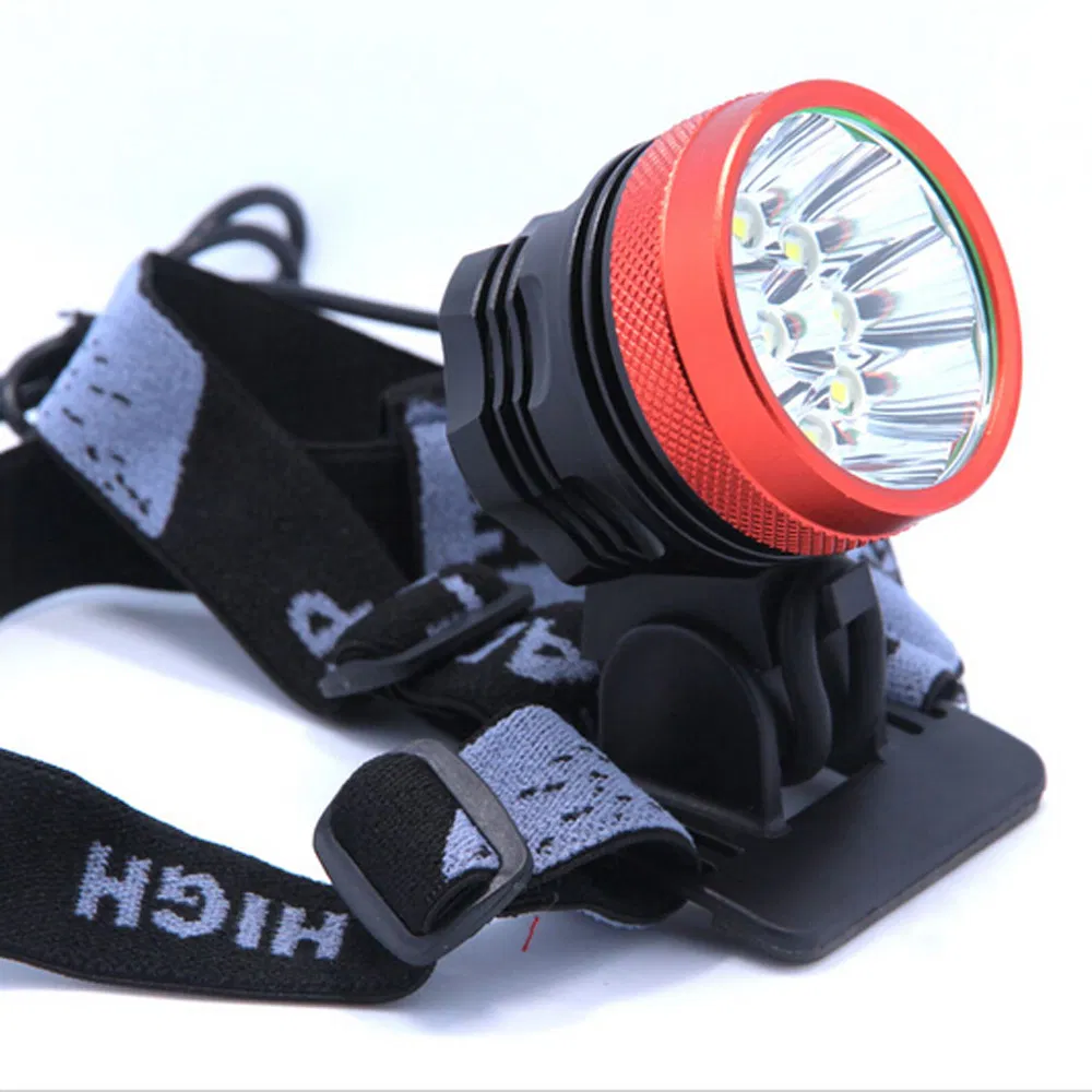 Waterproof 18000lm Max Cool White Long Shot Xml 10 LED CREE T6 Bike Light