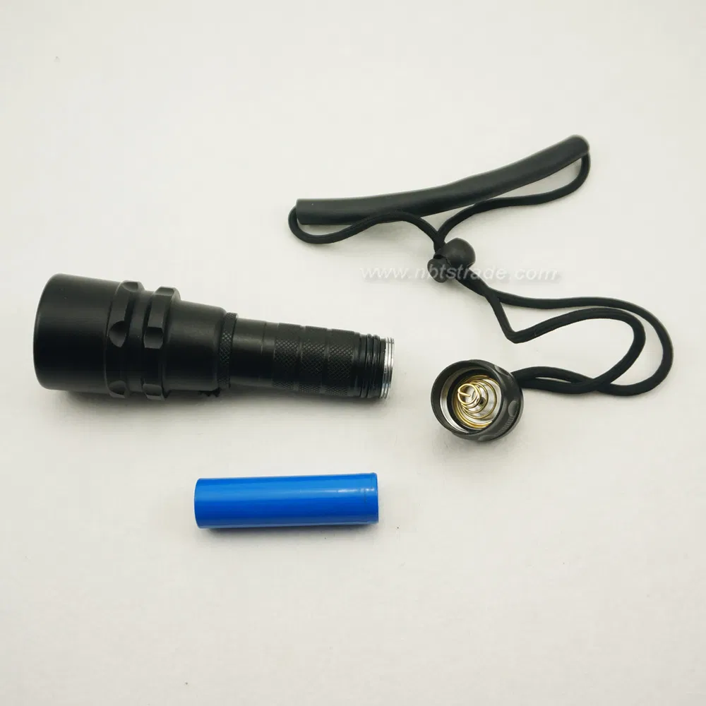 Waterproof Aluminium Casing High Power LED Flashlight for Diving