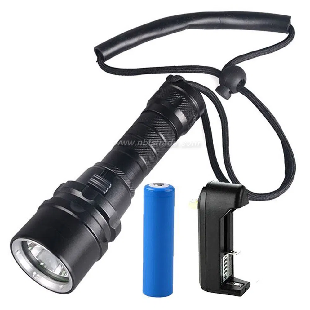 Waterproof Aluminium Casing High Power LED Flashlight for Diving
