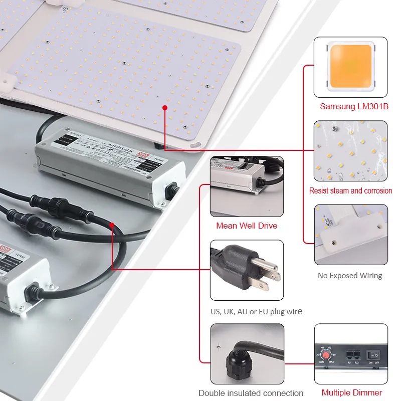 Wholesales Quantum Board 100W 200W 400W 600W Samsung 301b 301h High PPE Ddfd LED Grow Light